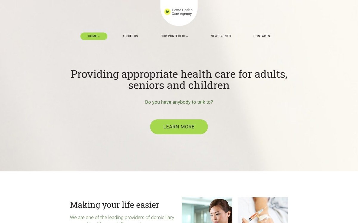 Home Health Care WordPress Theme