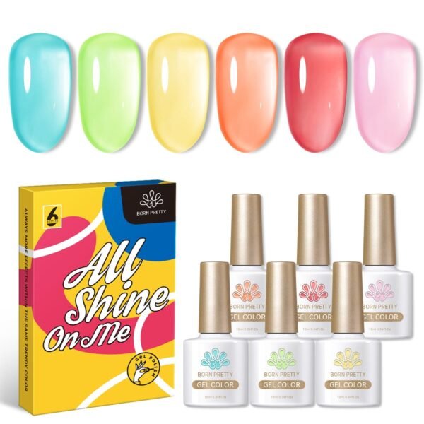 6 Colors Sea Glass Gel Polish Set 10ml