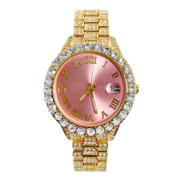 Big Daddy Bling Gold Roman Numeral Watch