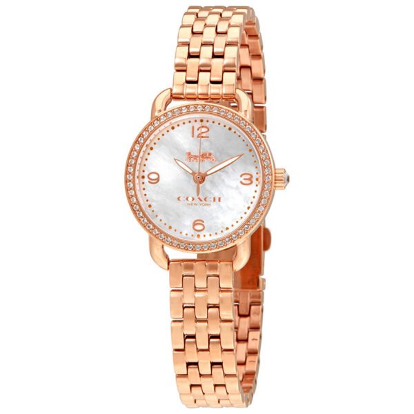 Coach Delancey Mother of Pearl Dial Rose Gold-Tone Ladies Watch Women's Watch 14502479