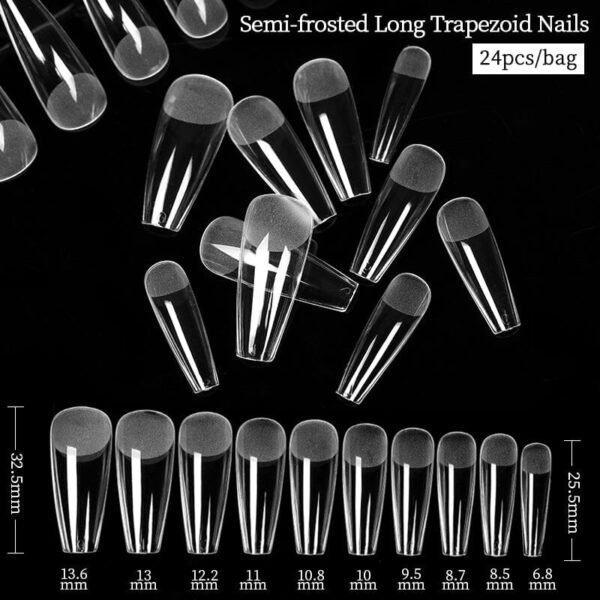 Frosted Nail Tips 24Pcs