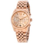 Michael Kors Lexington Chronograph Rose Dial Ladies Watch MK5569