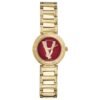 Versace Virtus Gold Mini Red Dial Women's Watch VET300321