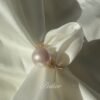 10-11mm Rose Freshwater Pearl Ring With Gold Plated