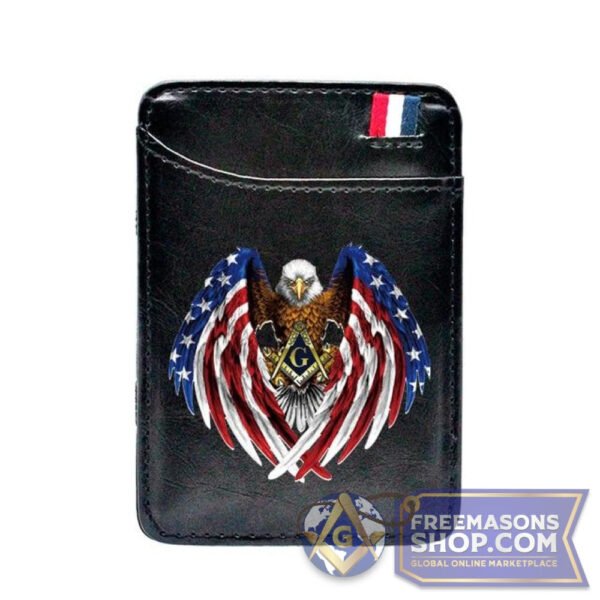 American Flag Masonic Wallet