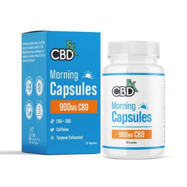 CBDfx CBD + CBG Morning Capsules 900mg