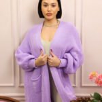 Chunky Oversized Longline Cardigan (Lilac)