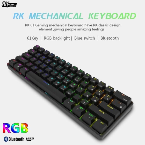 Colorful Backlit Wireless Gaming Keyboard