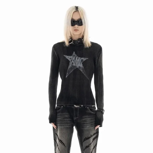 Cosmic Grunge Star Sweater