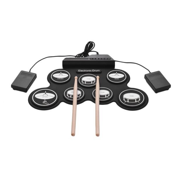 Electronic Roll-Up Drum Kit - Portable Digital Drum Pad Set