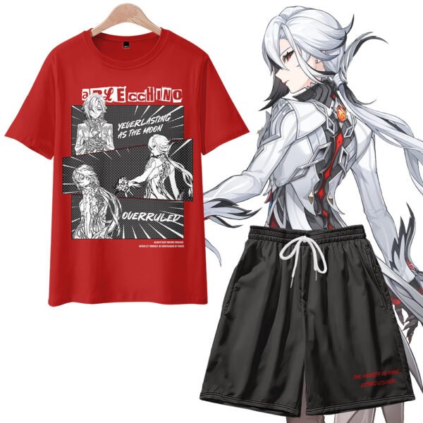 Genshin Impact Arlecchino Manga Style T-Shirts & Shorts