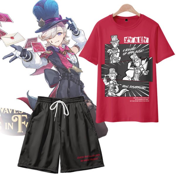 Genshin Impact Lyney Manga Style T-Shirts & Shorts