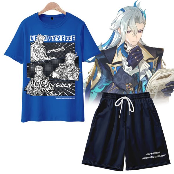 Genshin Impact Neuvillette Manga Style T-Shirts & Shorts