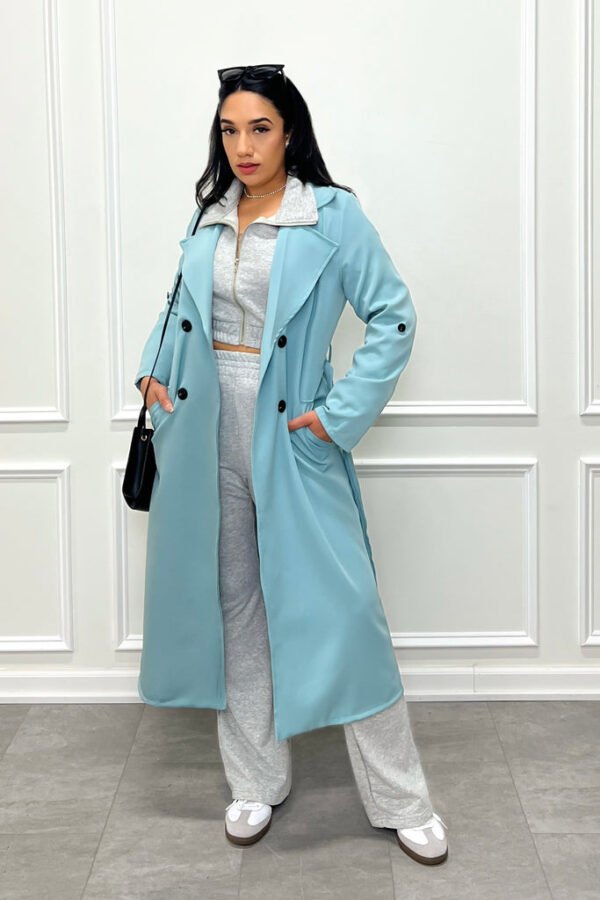 Lightweight Trench Coat (Seafoam)