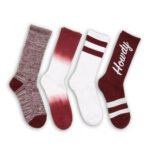 Maroon Casual Sock 4 Pack