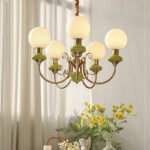 Modern Creative Art Green Chandelier