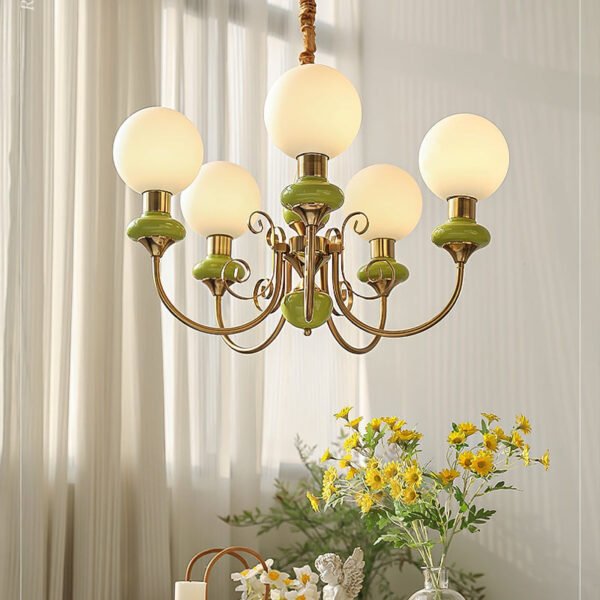 Modern Creative Art Green Chandelier