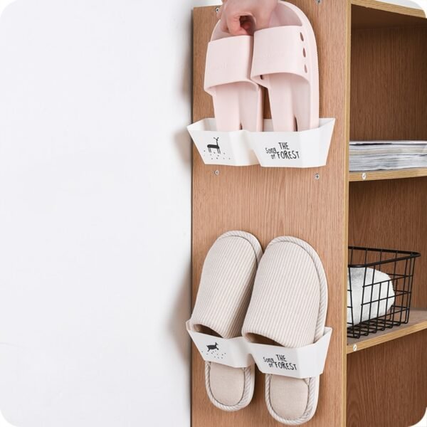 Self-Adhesive Wall-Mounted Shoe Rack Storage Organizer