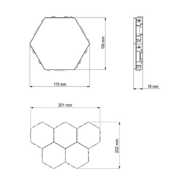 Touch-Sensitive Hexagon Wall Lamp - Modern Decorative Light