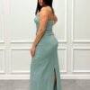 Tube Stretch Denim Maxi Dress (Sage)