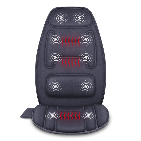 Vibration Back Massage Seat Cushion with Heat & Memory Foam Support Pad -126