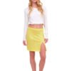 Yellow Sequin Mini Skirt