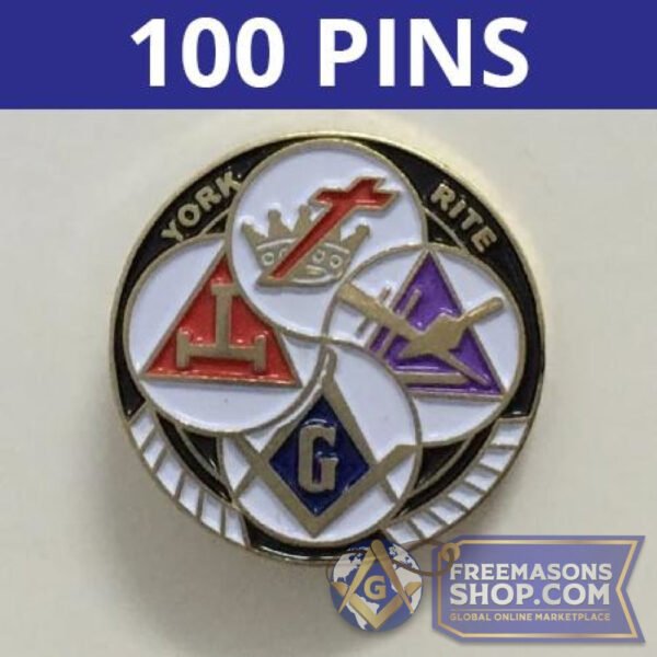 York Rite Lapel Pins - Set of 100