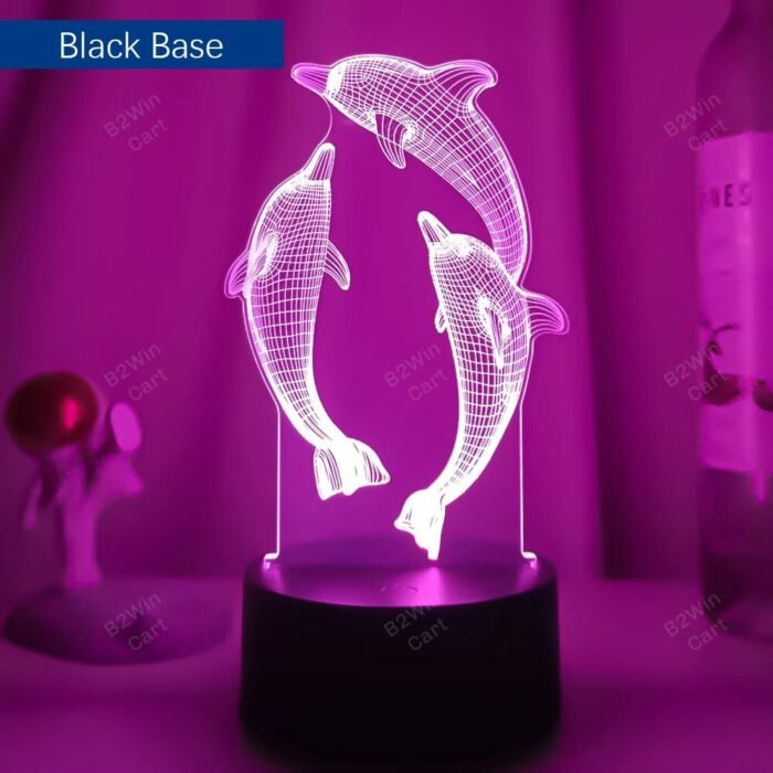 3D Dolphin LED Night Lights For Home