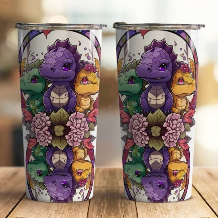 Cute Cartoon Dinosaur Tumbler