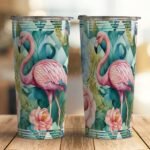 Cute Flamingo Floral Tumbler