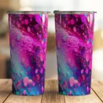 Deep Pink Glitter Holographic Tumbler