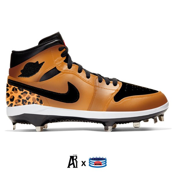 "Leather Cheetah" Jordan 1 Retro Cleats