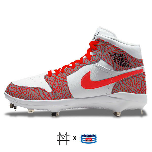 "Red Elephant" Jordan 1 Retro Cleats