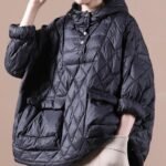 2025 Loose Fitting Winter Jacket Hooded Black Pockets Down Coat-(free Shipping+limited Stock)