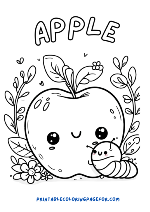 🍏🌟 Best Apple Coloring Pages for Kids, Parents, and Teachers 🌟🖍️