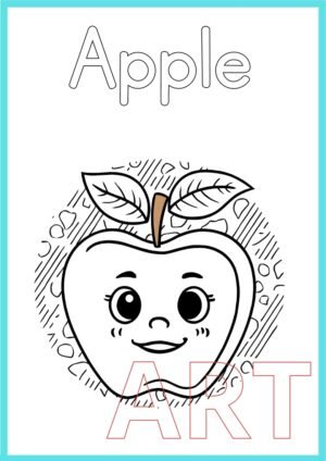 🍎✨ Best Printable Apple Coloring Page for Kids, Teachers, and Parents 🍎✨