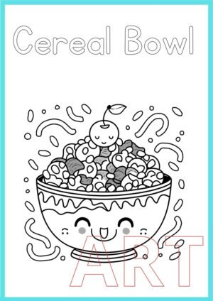 🥣✨ Best Printable Cereal Bowl Coloring Page for Kids, Teachers, and Parents 🥣✨