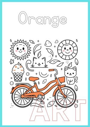🍊✨ Best Printable Orange Coloring Page for Kids, Teachers, and Parents 🍊✨