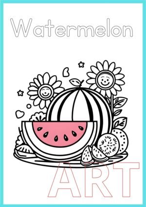 🍉✨ Best Printable Watermelon Coloring Page for Kids, Teachers, and Parents 🍉✨