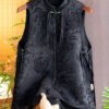 Boho Black Tasseled Patchwork Lace Side Open Silk Vest Sleeveless