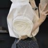 Floral White Peter Pan Collar Solid Cotton Shirts Summer