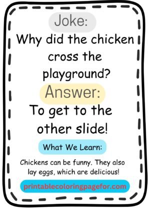 🐔✨ Fun Chicken Joke and Learning Printable for Kids, Teachers, and Parents