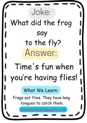 🐸✨ Funny Frog Joke and Insect Eating Facts Printable for Kids, Teachers, and Parents