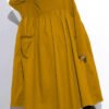 Gold Plus Size shift dress plus size cotton clothing dress