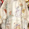 Handmade White Embroidered Patchwork Cotton Blouse Tops Fall