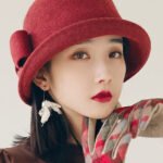 Stylish Burgundy Bow Edge Curl Woolen Cloche Hat