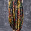 Unique Oversized Print Linen Silk Harem Pants Summer