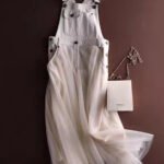 Unique White Tulle Patchwork Denim Strap Dress Summer
