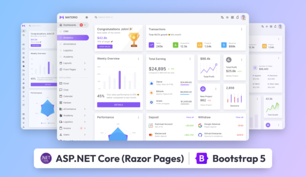 Materio - ASP.NET Core Admin Template (Razor Pages)