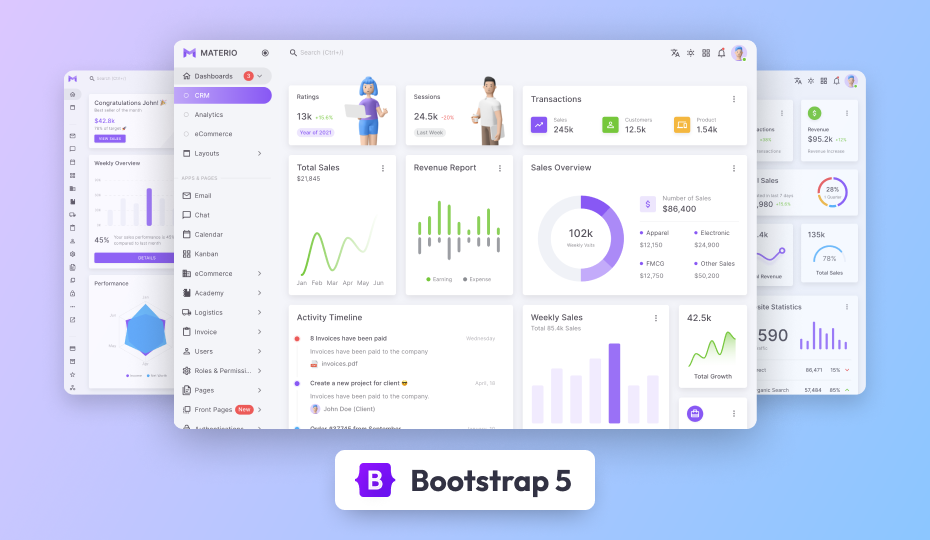 Materio Dashboard PRO – Bootstrap 5